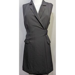 Bella Rose Ensemble NWT Black Wrap Sleeveless Dress Size Medium